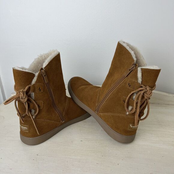 Koolaburra by UGG Shazi Short Tie Womens Size 7 Brown Classic Boots 1019361 Warm - Picture 5 of 12